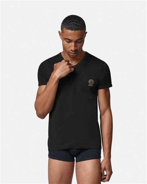 t shirt intima uomo versace medusa oro|Maglia intima Medusa Nero .